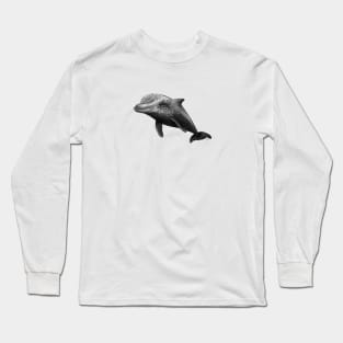 Spotted Dolphin Drawing Long Sleeve T-Shirt